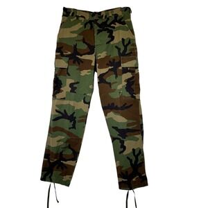 US Military Woodland Camo Combat Trousers Hot Weather Small Short Vintage